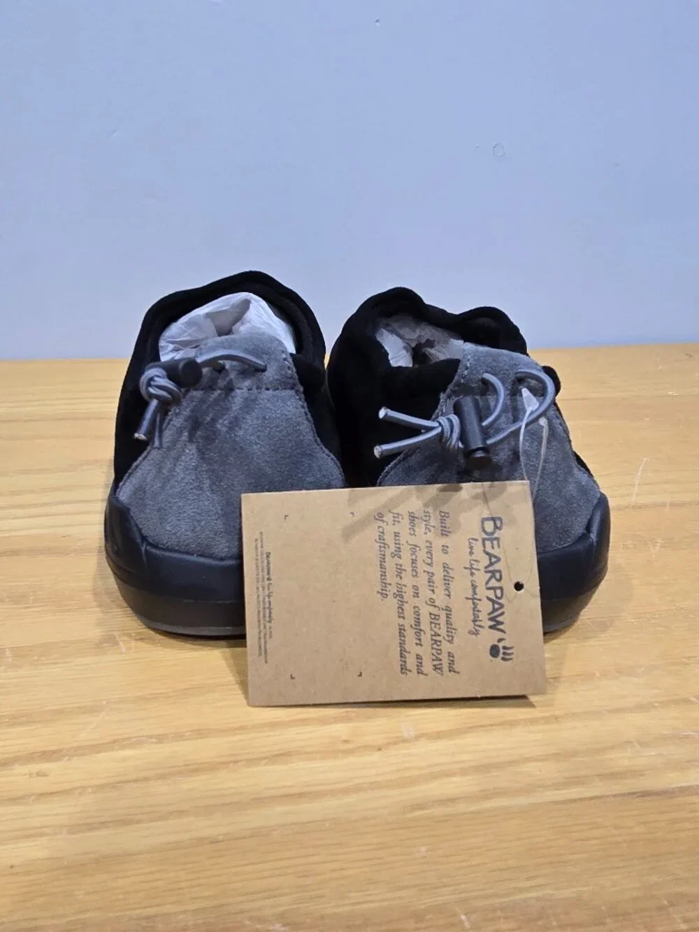 BEARPAW Jack Men’s Slip‐On Shoes – Black – Size 10 – New With Box